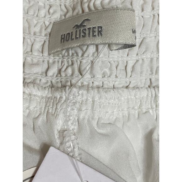 NEW Hollister White Floral Eyelet Embroidered Tiered Mini Flare A-Line Skirt L - Picture 3 of 5